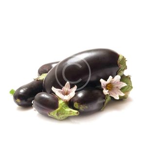 Organic eggplants