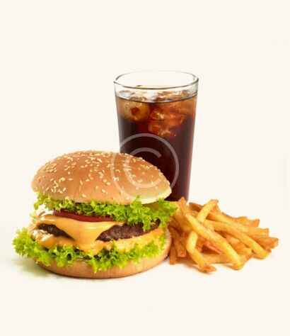 Cheeseburger combo meal